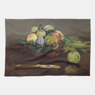 Edouard Manet - Basket of Fruits Tea Towel