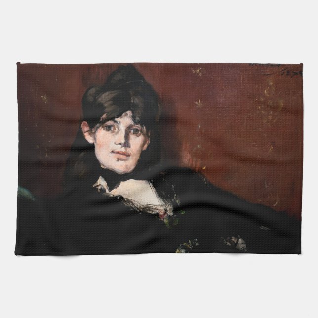 Edouard Manet - Berthe Morisot Reclining Tea Towel (Horizontal)
