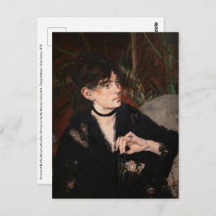 Edouard Manet - Berthe Morisot with a Fan 1874 Postcard