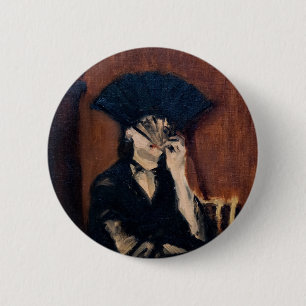 Edouard Manet - Berthe Morisot with a Fan 6 Cm Round Badge