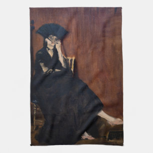 Edouard Manet - Berthe Morisot with a Fan Tea Towel