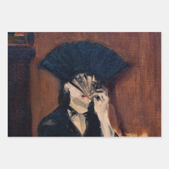 Edouard Manet - Berthe Morisot with a Fan Wrapping Paper Sheet (Front)