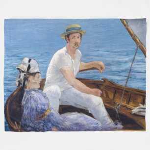 Edouard Manet - Boating Fleece Blanket