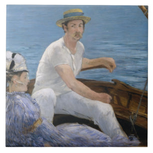 Edouard Manet - Boating Tile