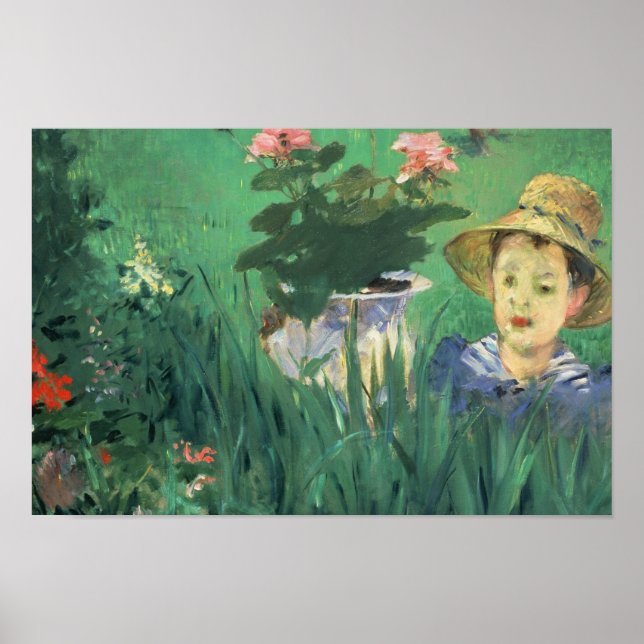 Édouard Manet - Boy in Flowers Poster (Front)
