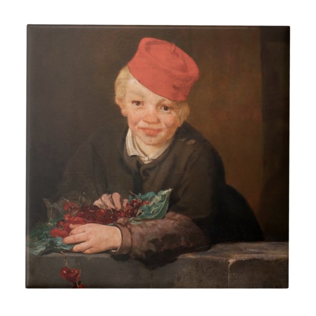 Edouard Manet - Boy with Cherries Tile (Front)