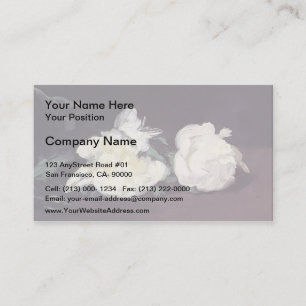 Edouard Manet- Branch of White Peonies & Secateurs Business Card