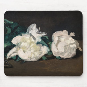 Edouard Manet - Branch of White Peonies, Secateurs Mouse Mat