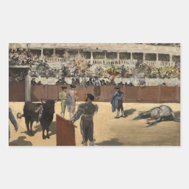 Edouard Manet - Bullfight Rectangular Sticker (Front)