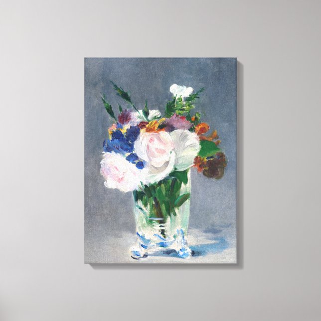 Edouard Manet - Flowers in a Crystal Vase Canvas Print (Front)