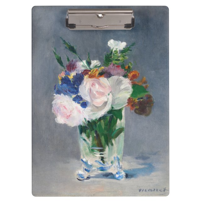 Edouard Manet - Flowers in a Crystal Vase Clipboard (Front)