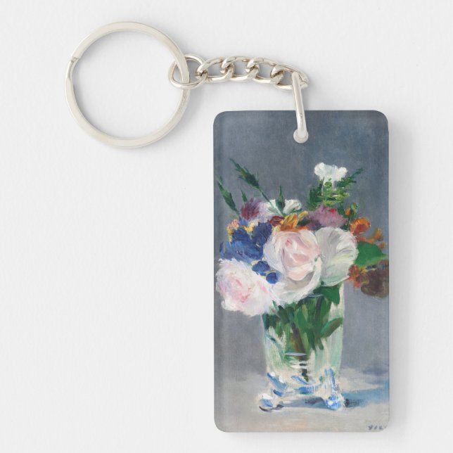 Edouard Manet - Flowers in a Crystal Vase Key Ring (Front)