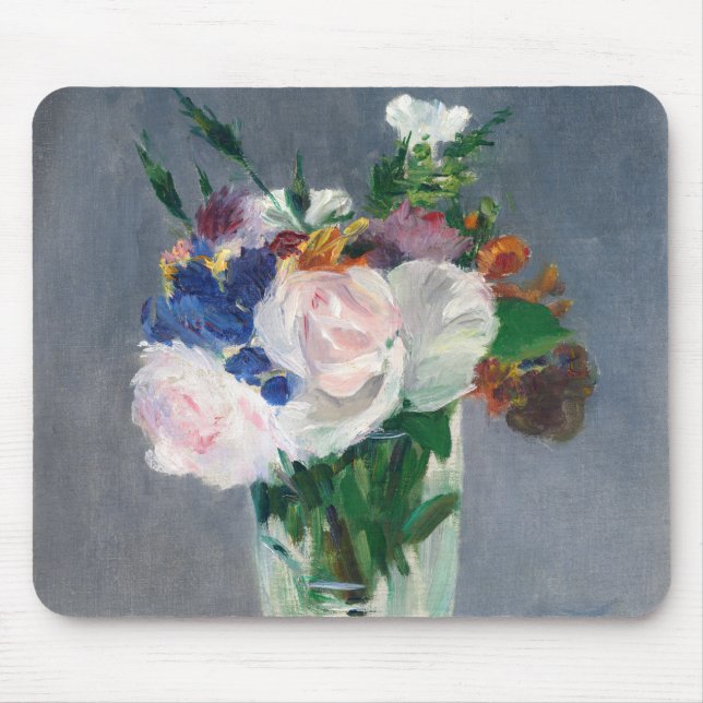 Edouard Manet - Flowers in a Crystal Vase Mouse Mat (Front)
