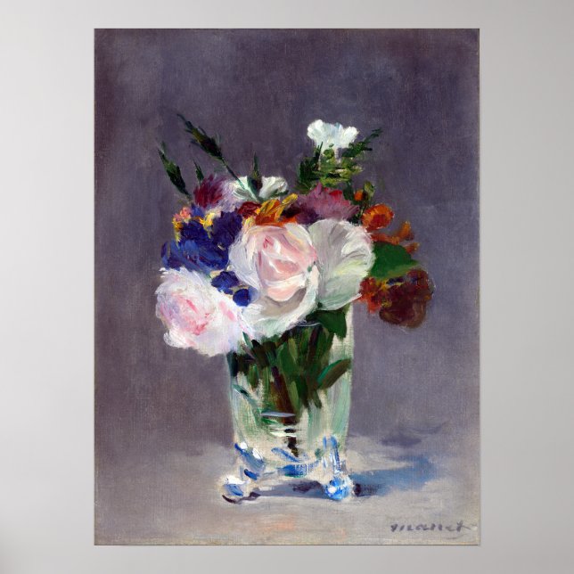 Edouard Manet Flowers in a Crystal Vase Poster (Front)