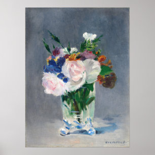 Edouard Manet - Flowers in a Crystal Vase Poster