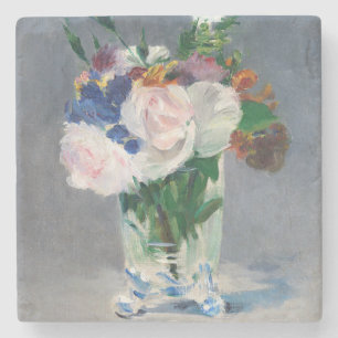 Edouard Manet - Flowers in a Crystal Vase Stone Coaster