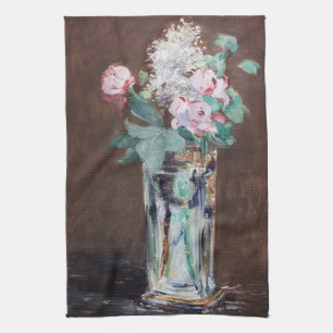Edouard Manet - Flowers in a Crystal Vase Tea Towel