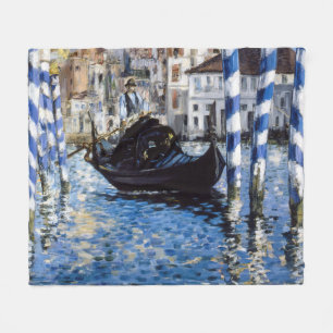 Edouard Manet - Grand Canal, Venice Fleece Blanket