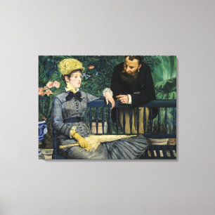 Edouard Manet - In the Conservatory Canvas Print