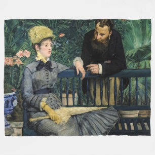 Edouard Manet - In the Conservatory Fleece Blanket