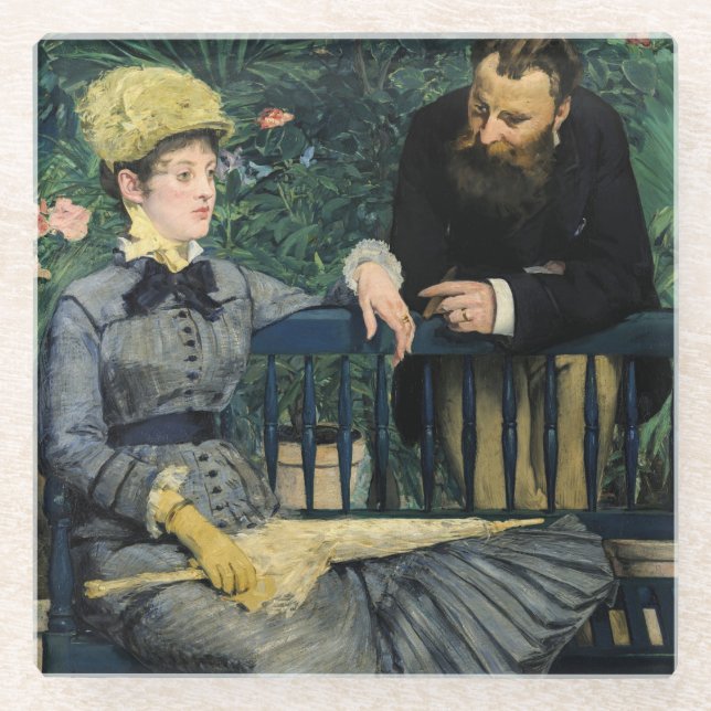 Edouard Manet - In the Conservatory Glass Coaster (Front)