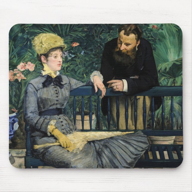 Edouard Manet - In the Conservatory Mouse Mat (Front)