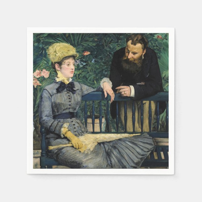Edouard Manet - In the Conservatory Napkin (Front)
