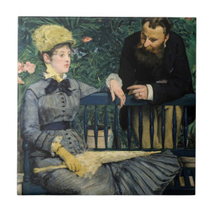 Edouard Manet - In the Conservatory Tile