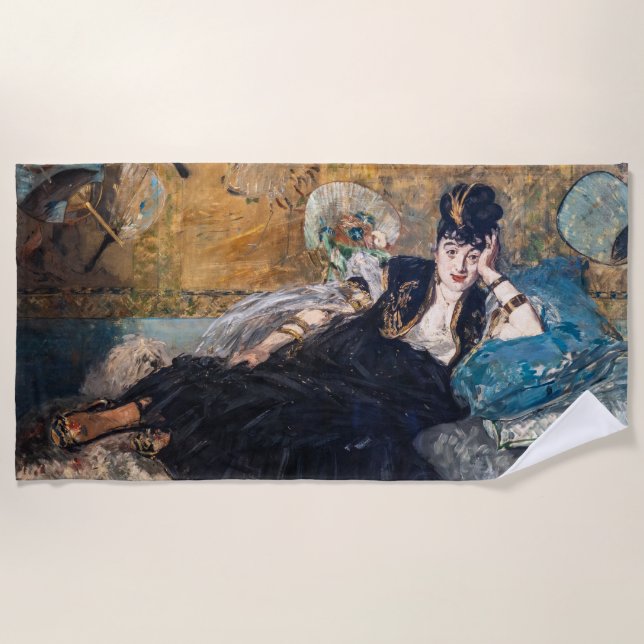Edouard Manet - Lady with Fans Beach Towel (Front)
