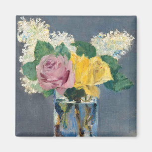 Edouard Manet - Lilacs and Roses Magnet