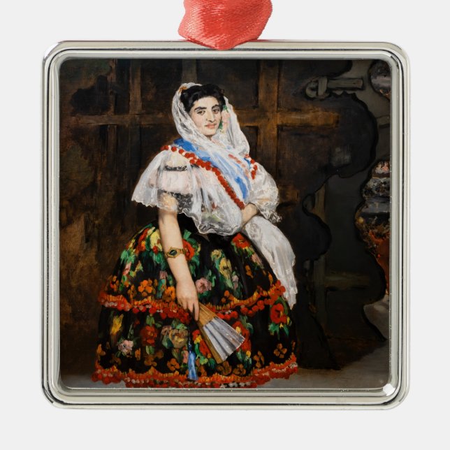 Edouard Manet - Lola de Valence Metal Tree Decoration (Front)