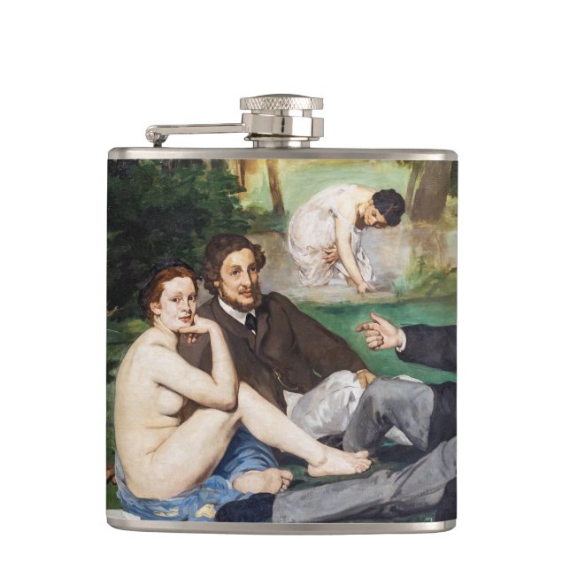 Edouard Manet - Luncheon on the Grass Hip Flask (Front)