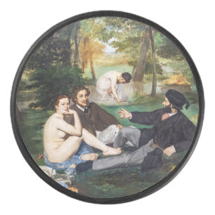 Edouard Manet - Luncheon on the Grass Hockey Puck