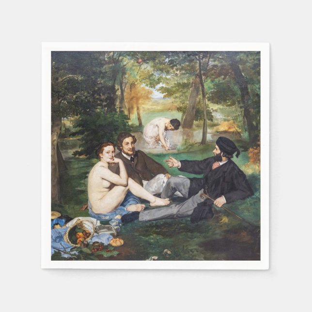 Edouard Manet - Luncheon on the Grass Napkin (Front)