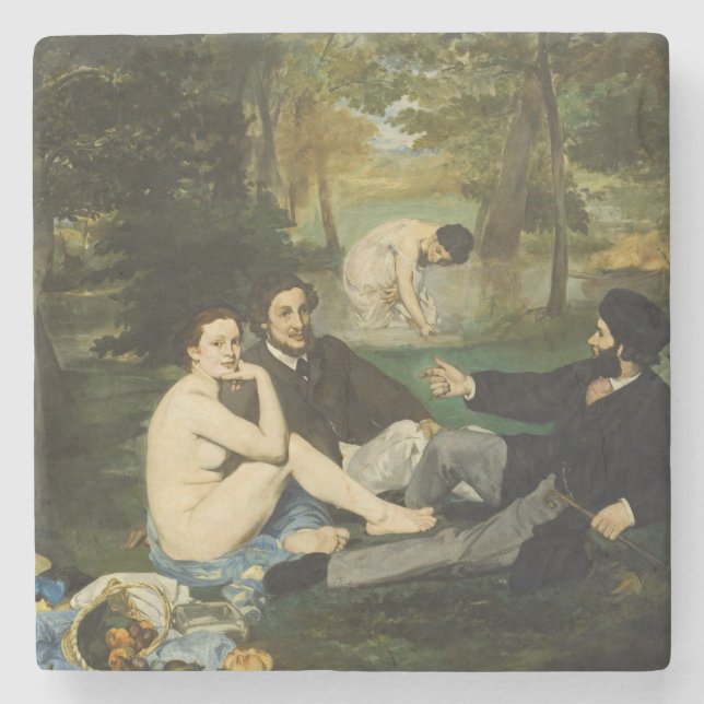 Edouard Manet - Luncheon On The Grass Stone Coaster (Front)
