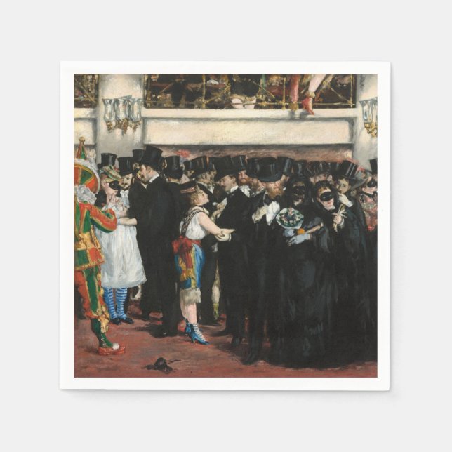 Edouard Manet - Masked Ball at the Opera Napkin (Front)