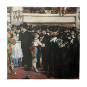 Edouard Manet - Masked Ball at the Opera Tile