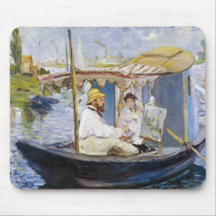 Edouard Manet - Monet in his Studio Boat Mouse Mat