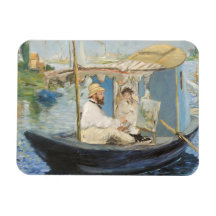 Edouard Manet - Monet Painting on His Studio Boat