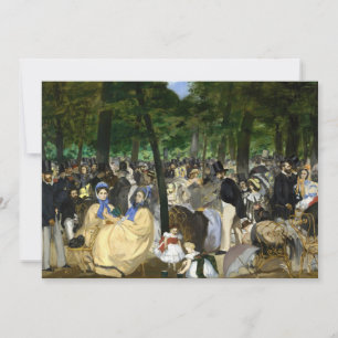 Edouard Manet - Music in the Tuileries Gardens Invitation