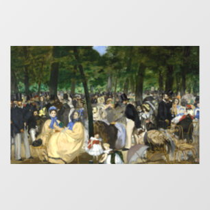 Edouard Manet - Music in the Tuileries Gardens Window Cling