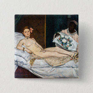 Edouard Manet - Olympia 15 Cm Square Badge