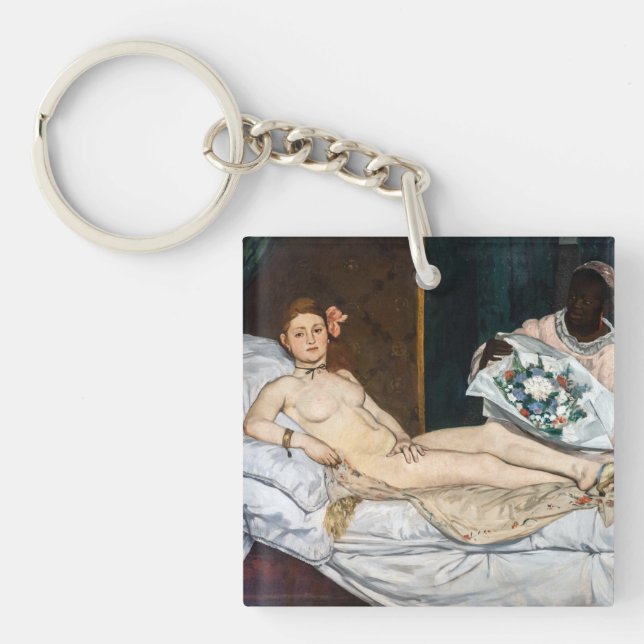 Edouard Manet - Olympia Key Ring (Front)