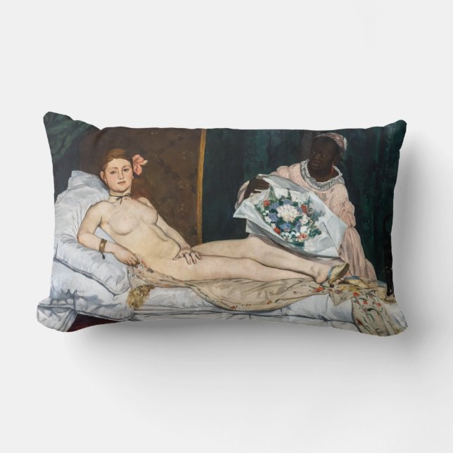 Edouard Manet - Olympia Lumbar Cushion (Front)