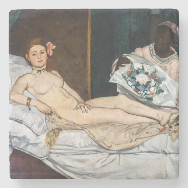 Edouard Manet - Olympia Stone Coaster (Front)