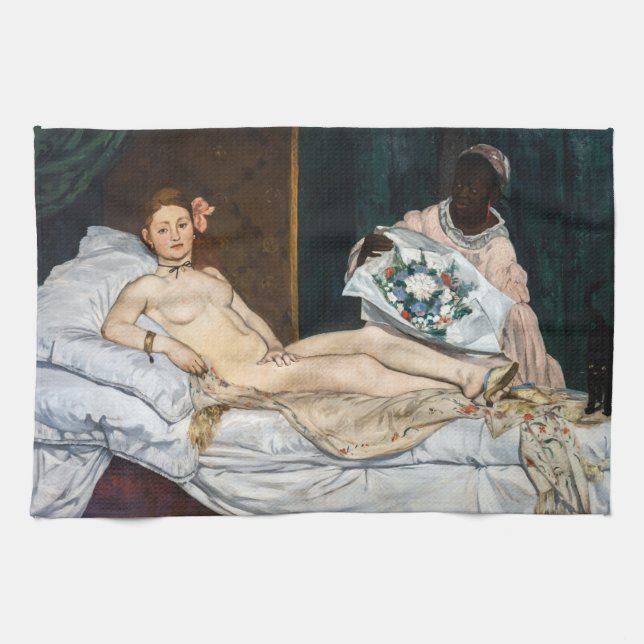 Edouard Manet - Olympia Tea Towel (Horizontal)