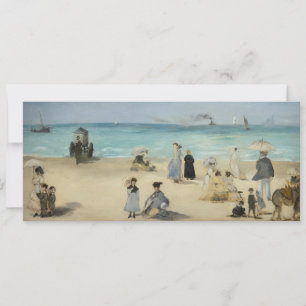 Edouard Manet - On the Beach, Boulogne-sur-Mer Invitation