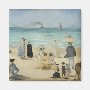 Edouard Manet - On the Beach, Boulogne-sur-Mer Magnet