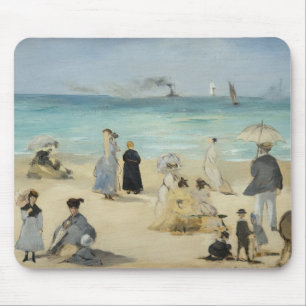 Edouard Manet - On the Beach, Boulogne-sur-Mer Mouse Mat
