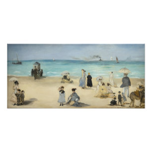 Edouard Manet - On the Beach, Boulogne-sur-Mer Photo Print